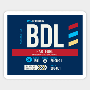 Hartford (BDL) Airport Code Baggage Tag Magnet